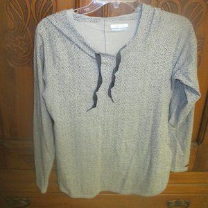 Columbia pullover hoodie ladies small cute gray and black pattern